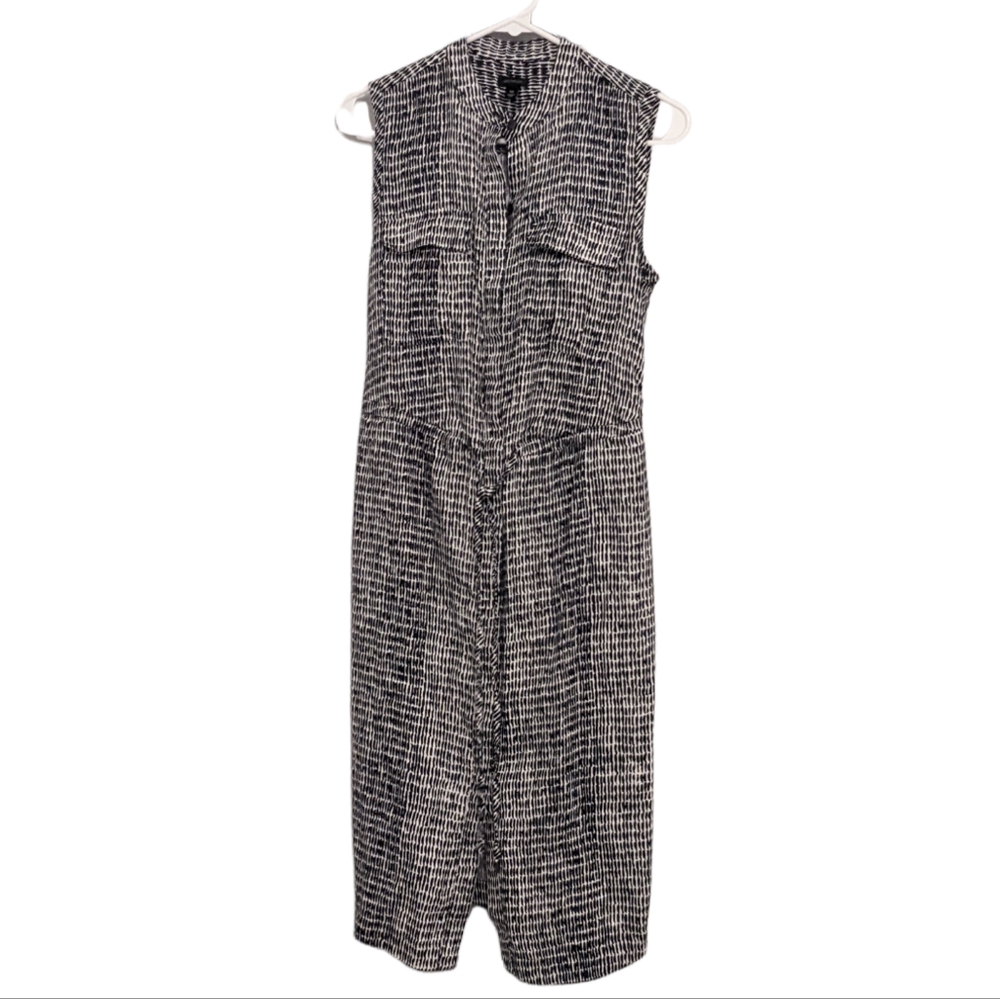 💥 Ann Taylor Black & White Sleeveless Dress